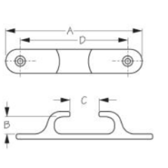 Straight Chock 6" S/S