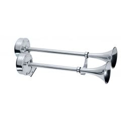 Dual Trumpet Horn Deluxe S/S 24V