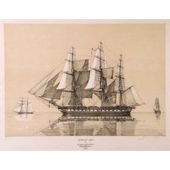 44-Gun Frigate Constitution, 1812. American Ships