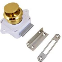 Push Button Polished Brass Latch