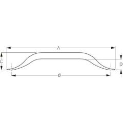 Handrail 24" Surface Mount S/S 