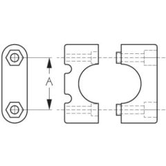 Rail Mount Bracket 1-1/8"-1-1/4" Pair
