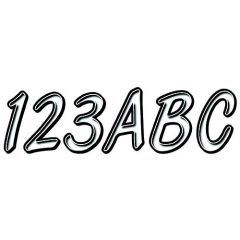 Number & Letter Kit 3" White/Black | 4 sets A-Z & 0-9