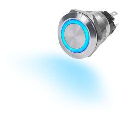 Switch Push Button Off-On LED Blue