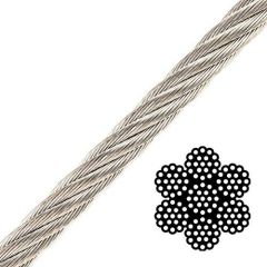 Wire Rope 5/32" 7x19 316 S/S /ft.