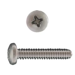 Machine Screw 1/4"-20 x 4" Pan Head Phillips Drive 18.8 Stainless 