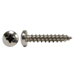 Tapping Screw #10 x 1" Pan Head Phillips Drive 18.8 Stainless Steel 