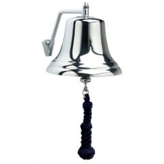 Bell 8" Chrome w/ Navy Monkey's Fist Lanyard