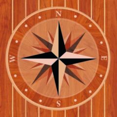 NautikFlor Cherry & Beech Compass Rose