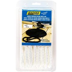 Dock Line 1/2"x15' White Double Braid Nylon 