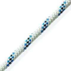 Marlowbraid 10mm White w/Blue Fleck BL2850kg - per Foot