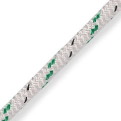 Doublebraid 12mm White/Green Fleck BL4760kg - per Foot
