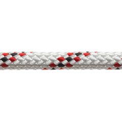 Marlowbraid 10mm White w/Red Fleck BL2850kg - per Foot