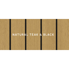 NautikFlor Natural Teak & Black Planks - 24 Sq/Ft