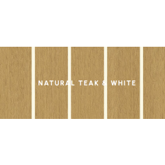 NautikFlor Natural Teak & White Planks - 24 Sq/Ft