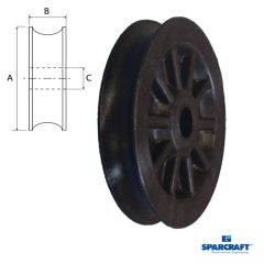 Delrin Machined Sheave - Ø60X19X12.5