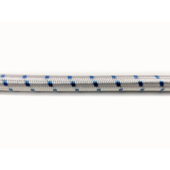 Shock Cord 8mm White Blue Trace | 200Lbs Breaking Load
