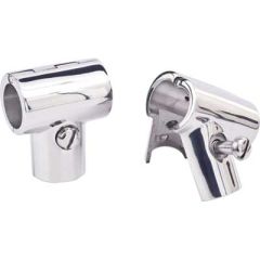 Rail Tee 90D Hinged 7/8  SS | Stainless Steel